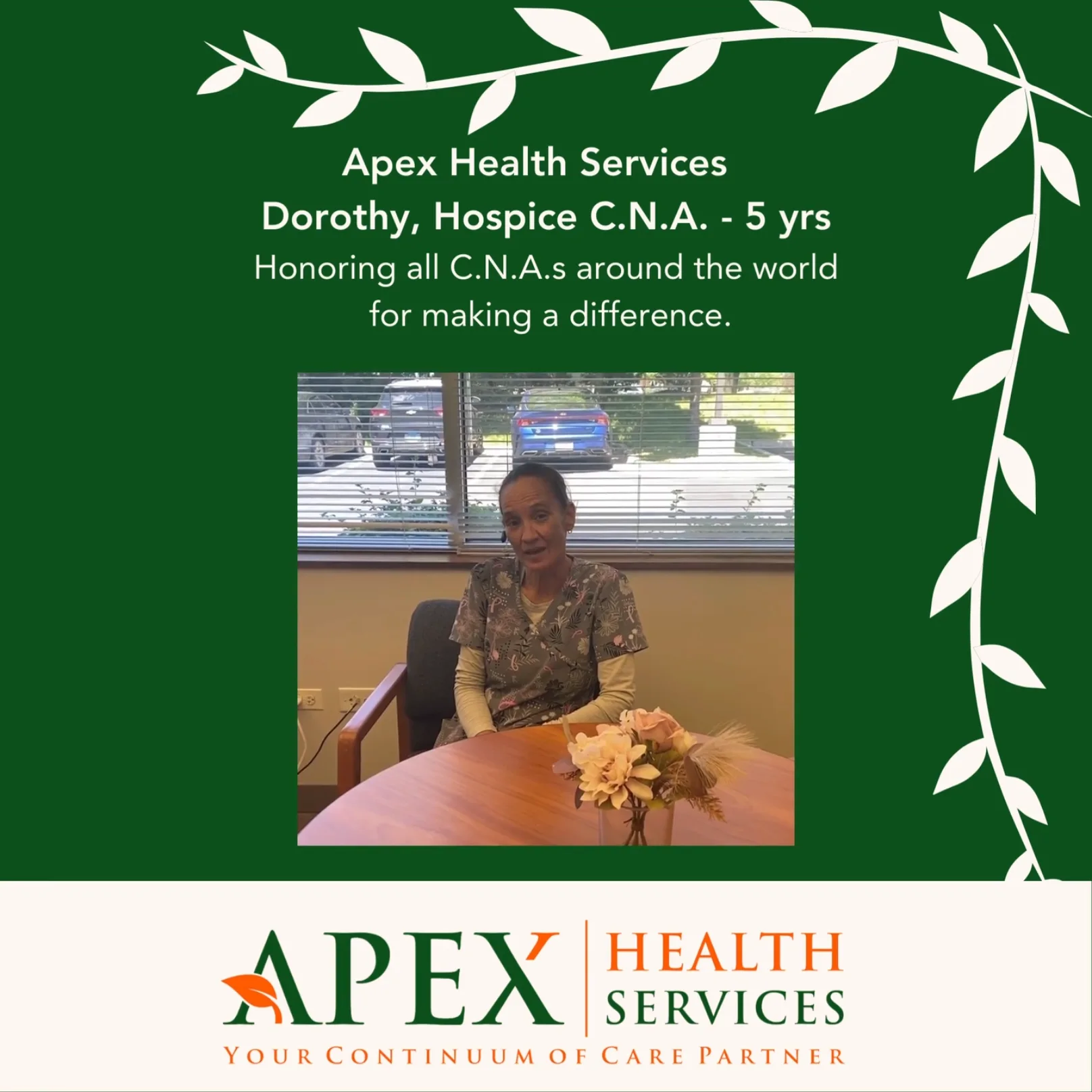 Apex Health Services Dorothy, Hospice C.N.A. - 5 yrs